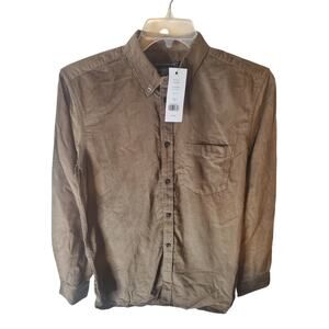French Connection Khaki Colored Button Down Shirt, NWT, Small